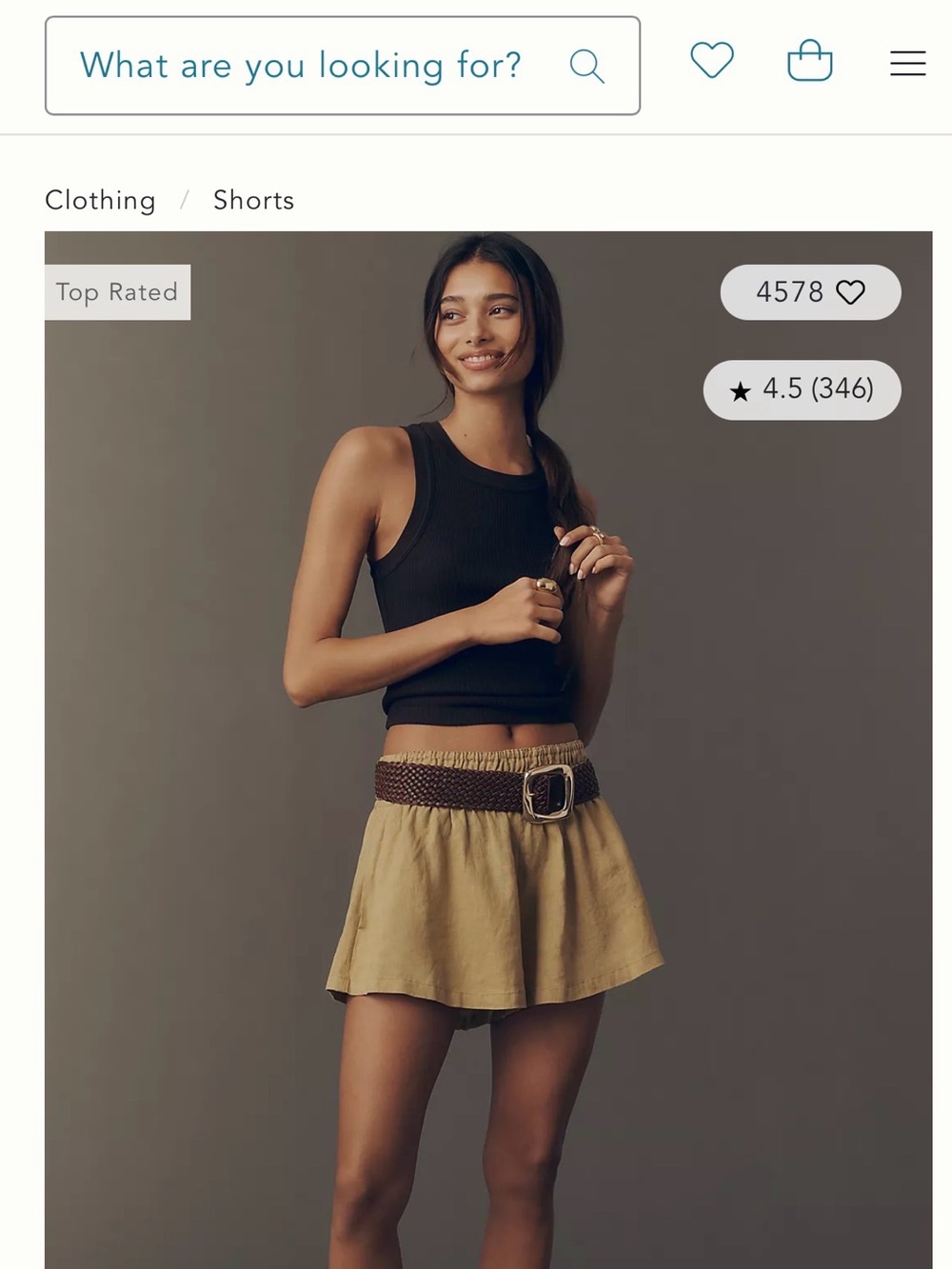 By Anthropologie Somerset 100% linen short View 3